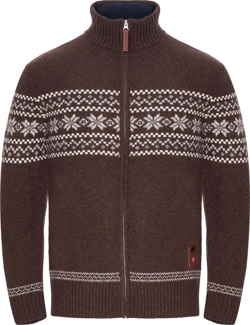 Gridarmor Gridarmor Men's Snøstjerne Full Zip Ullgenser Bracken Melange