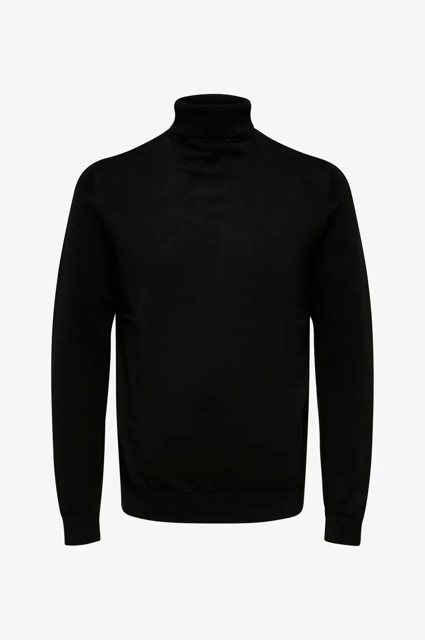 Selected Men Pologenser slhBerg Roll Neck - Svart
