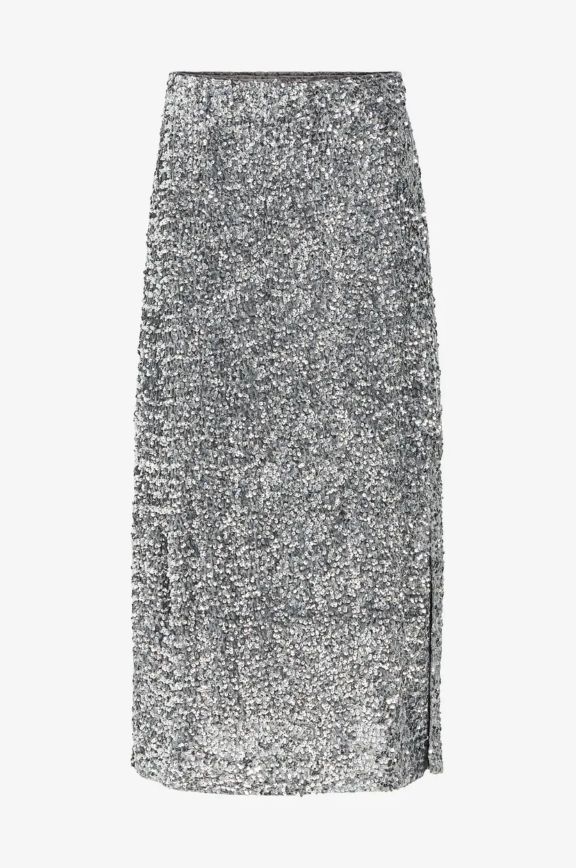 Object Collectors Item Paljettskjørt objKinne HW Long Skirt 136 - Grå