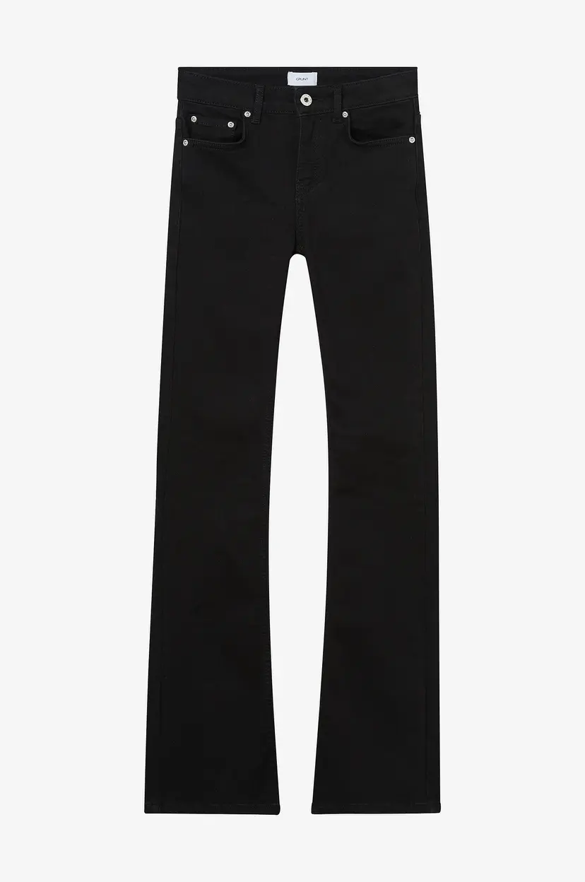 Grunt Jeans Texas Low Flare Black - Svart
