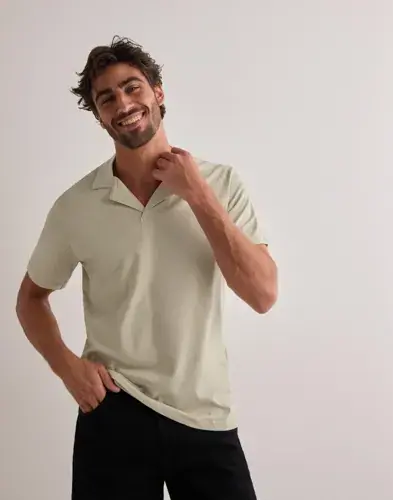 Only & Sons Only & Sons Onsabraham Reg Ss Resort Polo Cs Kortermet poloskjorte Beige