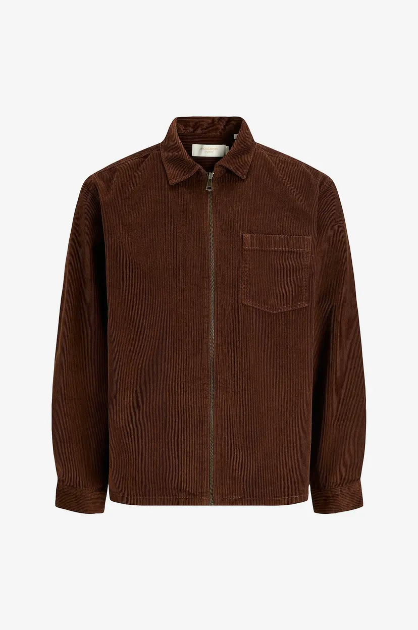 Jack & Jones Manchester-skjorte Jortoronto Cordudoy Zip Shirt Ls Bf - Brun