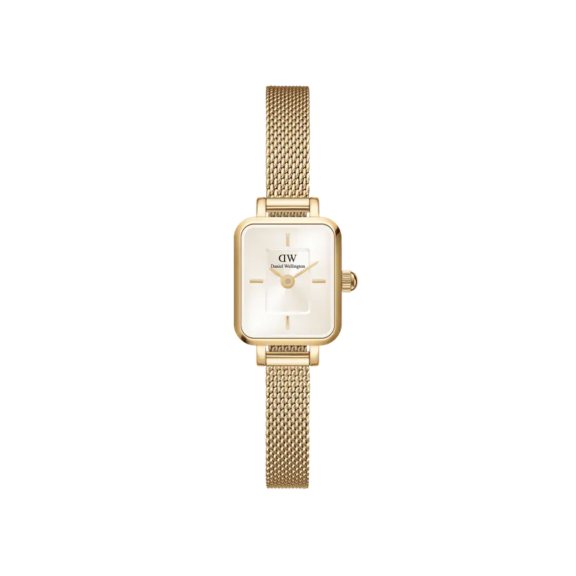 Daniel Wellington Gold 15.4x18.2mm Watch Quadro Mini Evergold Champagne | DW
