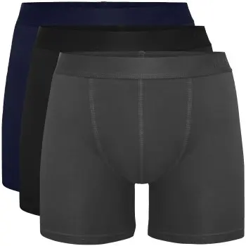 Resteröds Resteröds 3P Bamboo Boxer Long leg Grå/Blå Herre