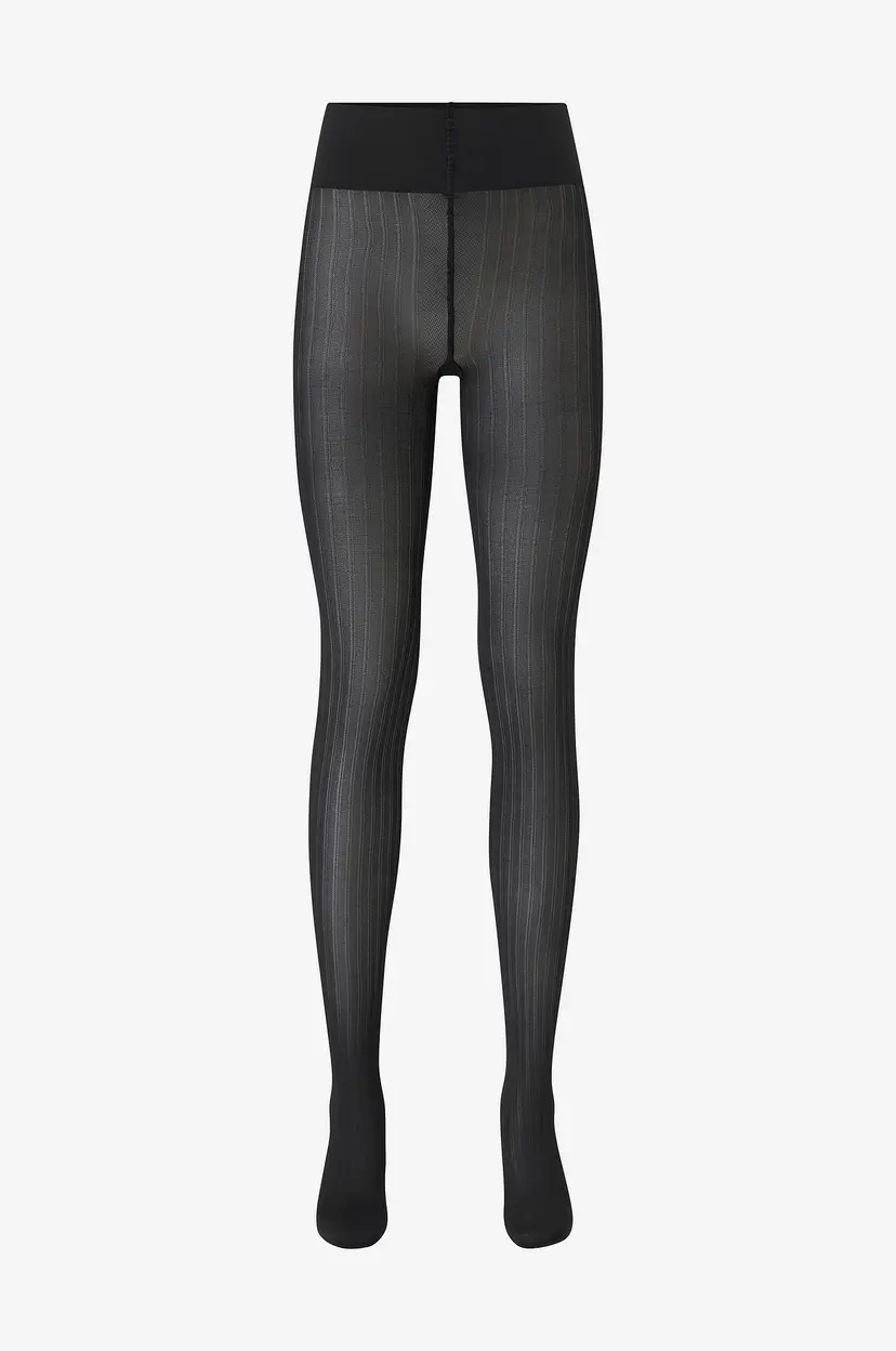 Swedish Stockings Tights Natalie Stripe Tights - Svart