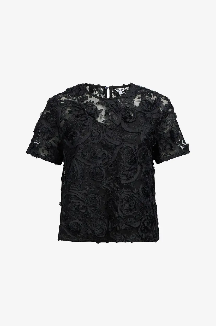 Object Collectors Item Bluse objManon S/S LO - Svart