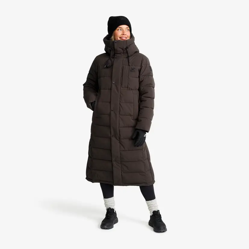 RevolutionRace Scenic Insulated Long Parka Dame Espresso