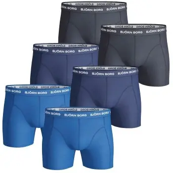 Björn Borg Björn Borg 6P Essential Shorts Marine/Blå bomull XX-Large Herre