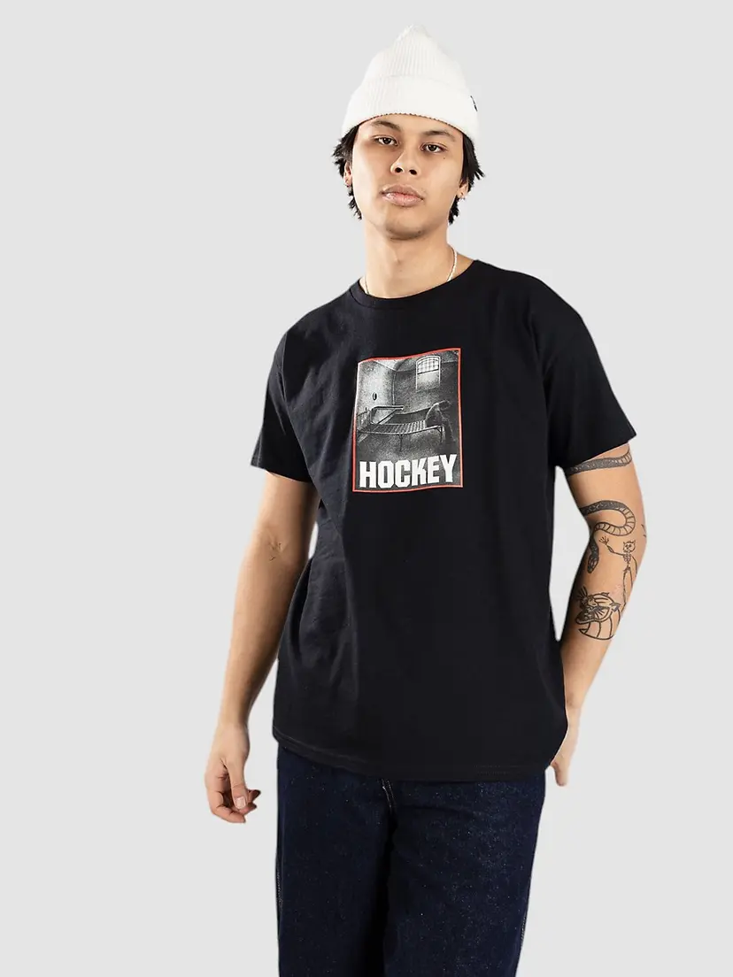 Hockey Skateboards Hockey Skateboards Bed Rot T-skjorte svart
