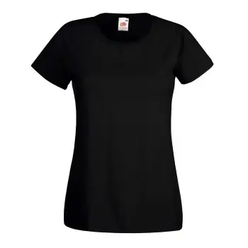 Fruit of the Loom Fruit of the Loom Lady-Fit Valueweight T Svart bomull Large Dame