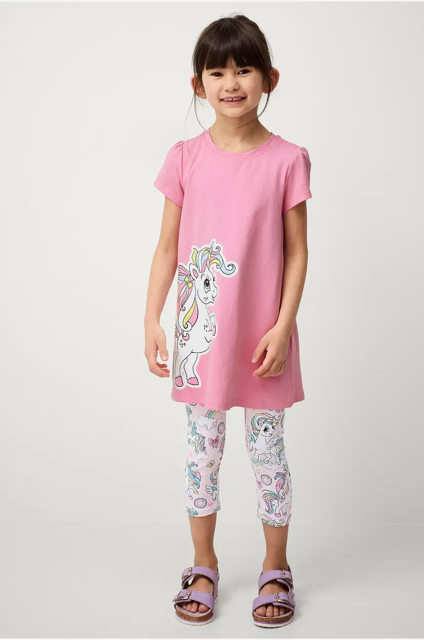 Ellos Collection Sett med leggings + kjole Offilia - Rosa