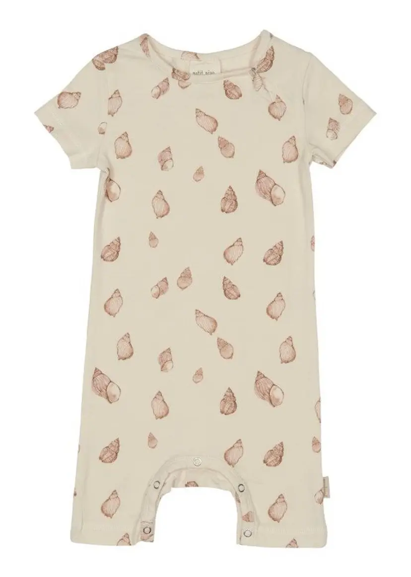 Petit Piao Petit Piao Jumpsuit SS Printed, Seashell (62 / 3 mnd)