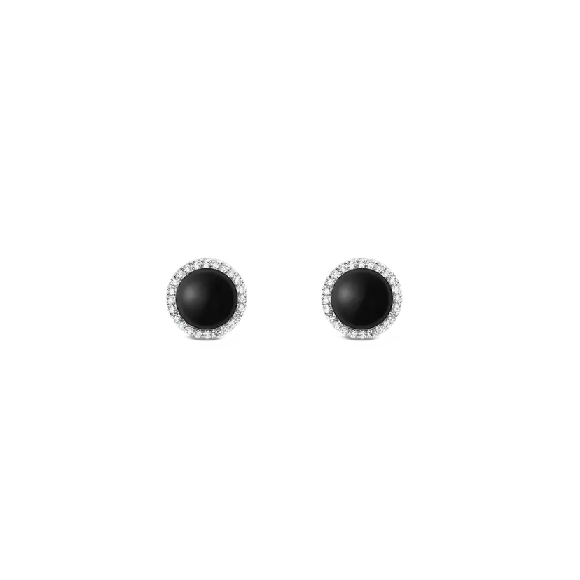 Daniel Wellington Silver Earrings Audrey Black Agathe | DW