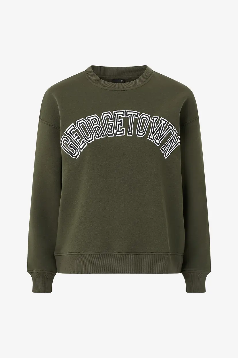 Gina Tricot Collegegenser Sweater - Grønn