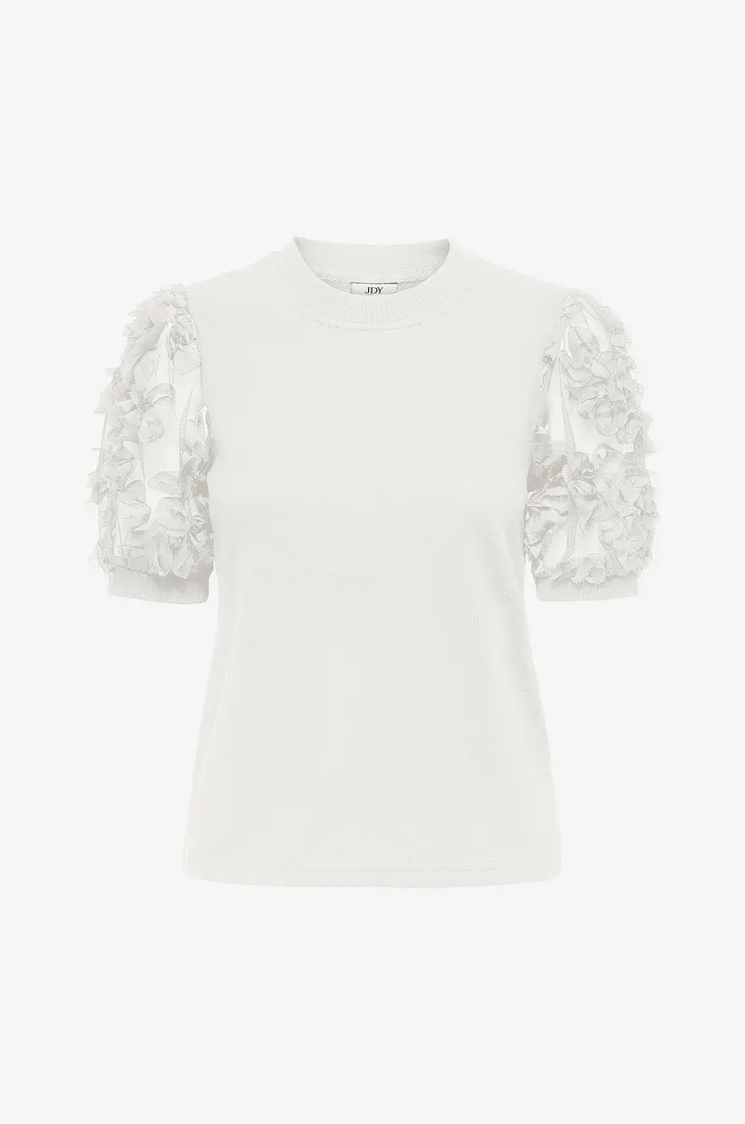 JDY Topp jdyFairview Life S/S Sweat Jrs - Hvit