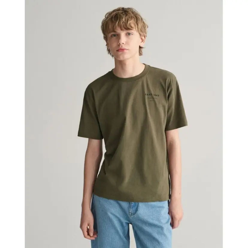 GANT Gant - T-skjorte Graphic Script Juniper Green
