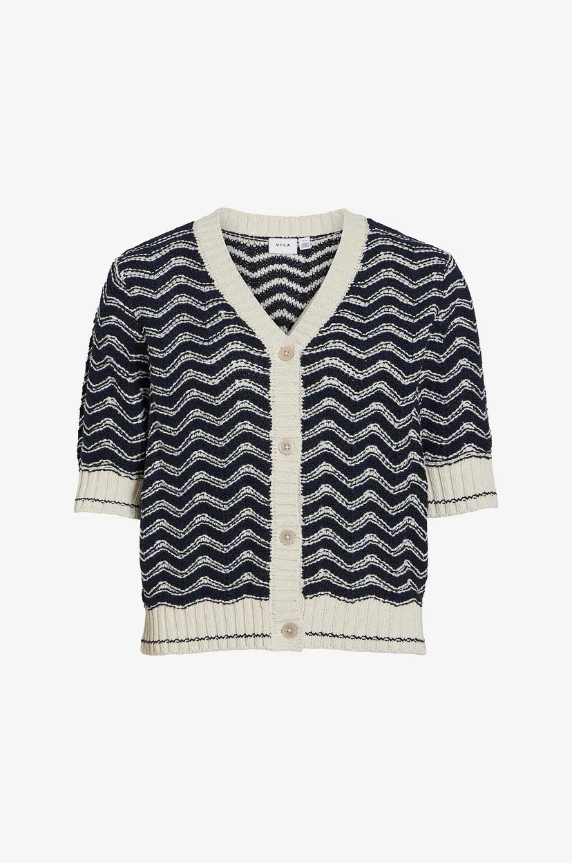 Vila Kardigan viArin 2/4 Button Knit - Beige