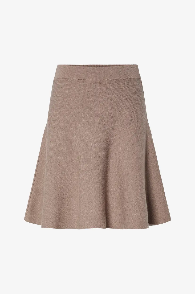 Y.A.S Skjørt yasFonny HW Knit Skirt - Beige