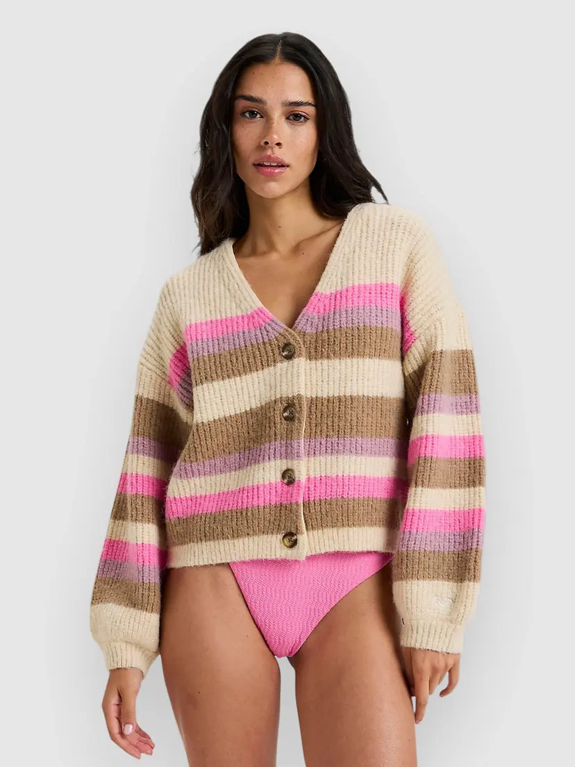 Roxy Roxy Marble Tiles Stripe Strikket genser brun
