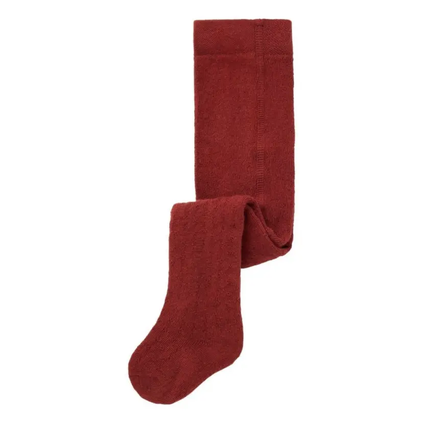 Lil`Atelier Lil'Atelier - Strømpebukse Baby Ilso Pointelle Spiced Apple