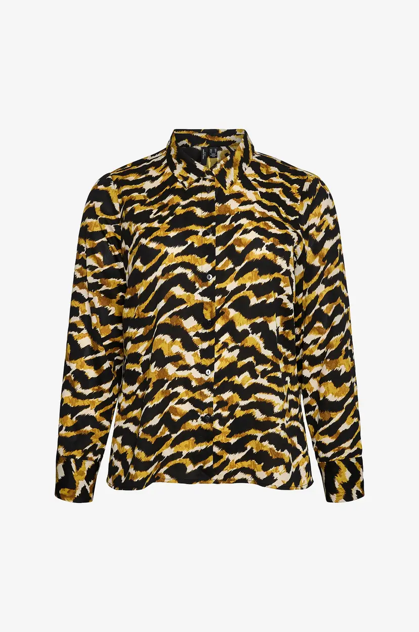 Vero Moda Curve Skjorte vmcGail L/S Shirt Wvn Btq Curve - Brun