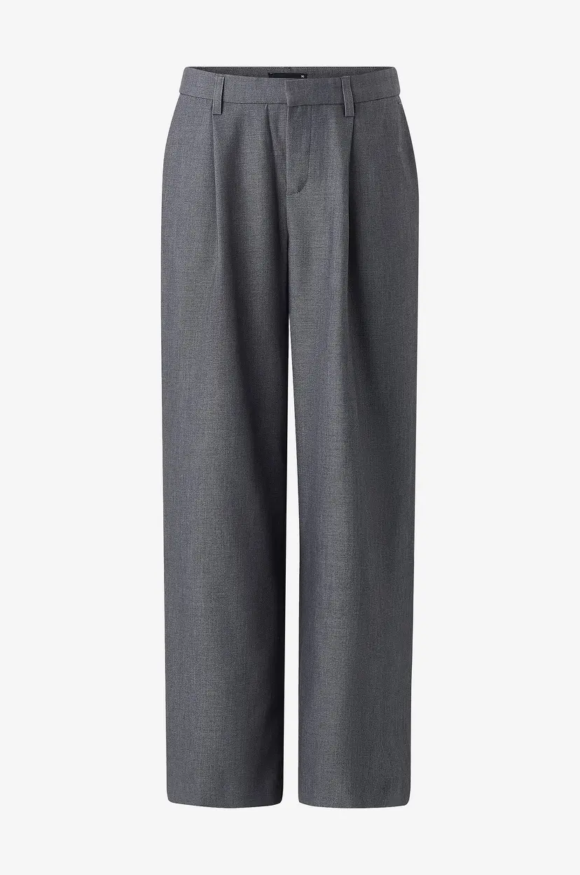 Gina Tricot Bukser Wide pleated trousers - Grå
