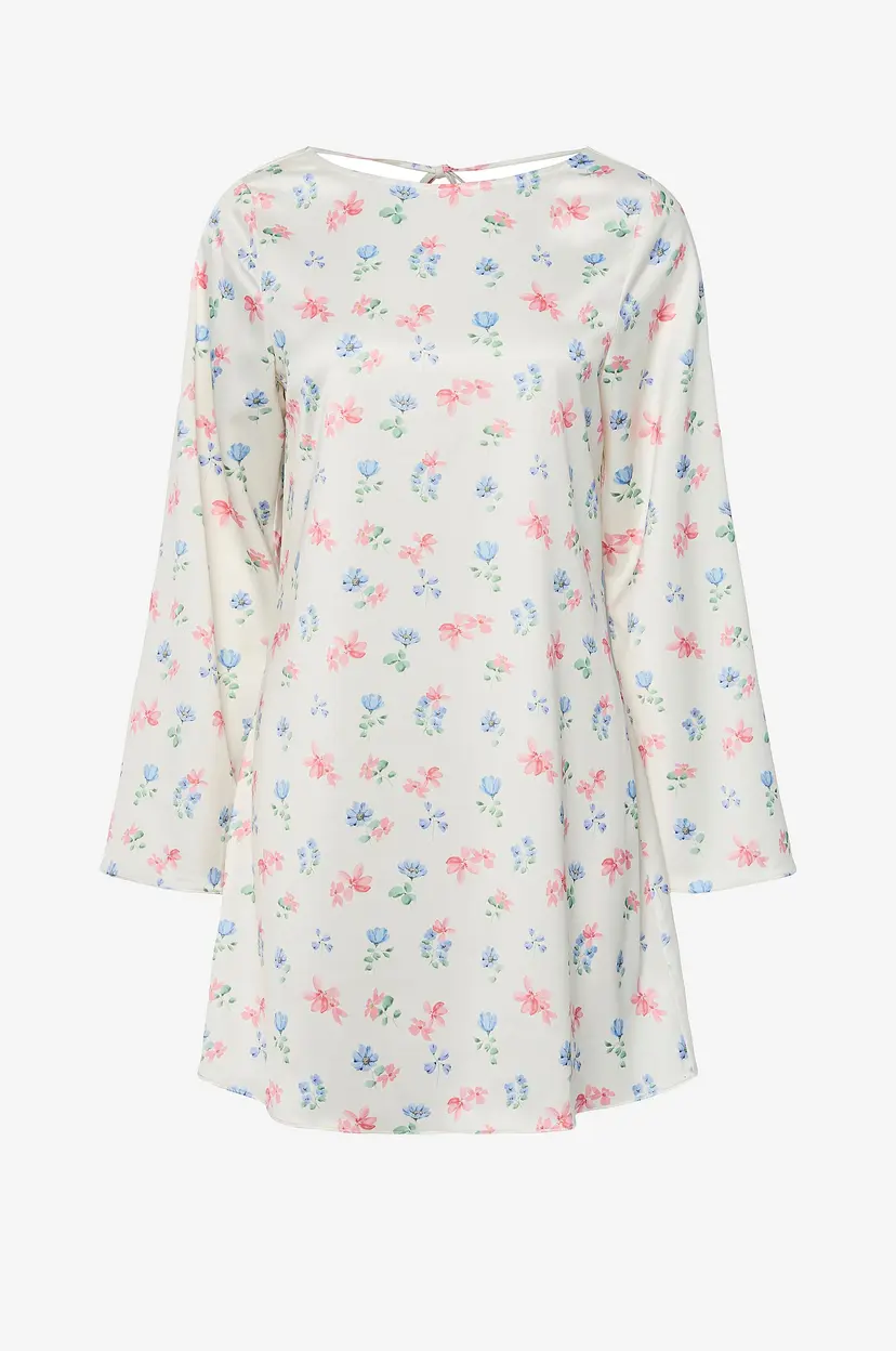 Pieces Kjole pcMillie LS Short Boatneck Dress WV - Hvit