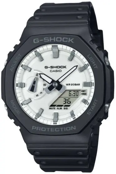 Casio Casio Herreklokke GA-2100WD-1AER G-Shock Hvit/Gummi Ø45.4 mm