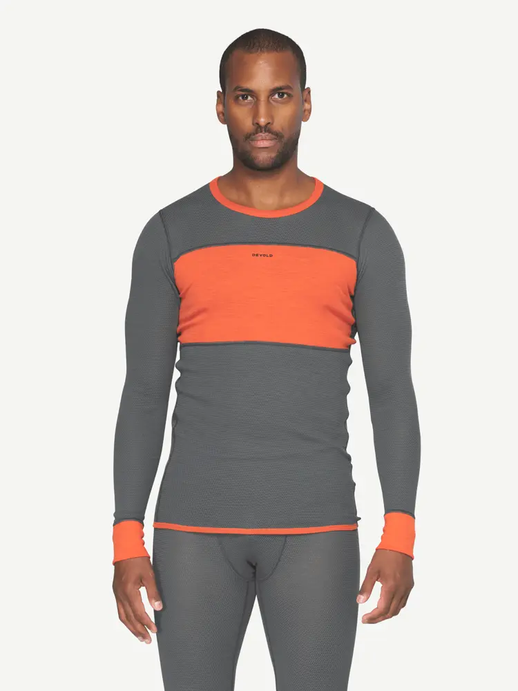 Devold Devold - Wool Mesh 190 Ulltrøye Herre - Large - Oransje