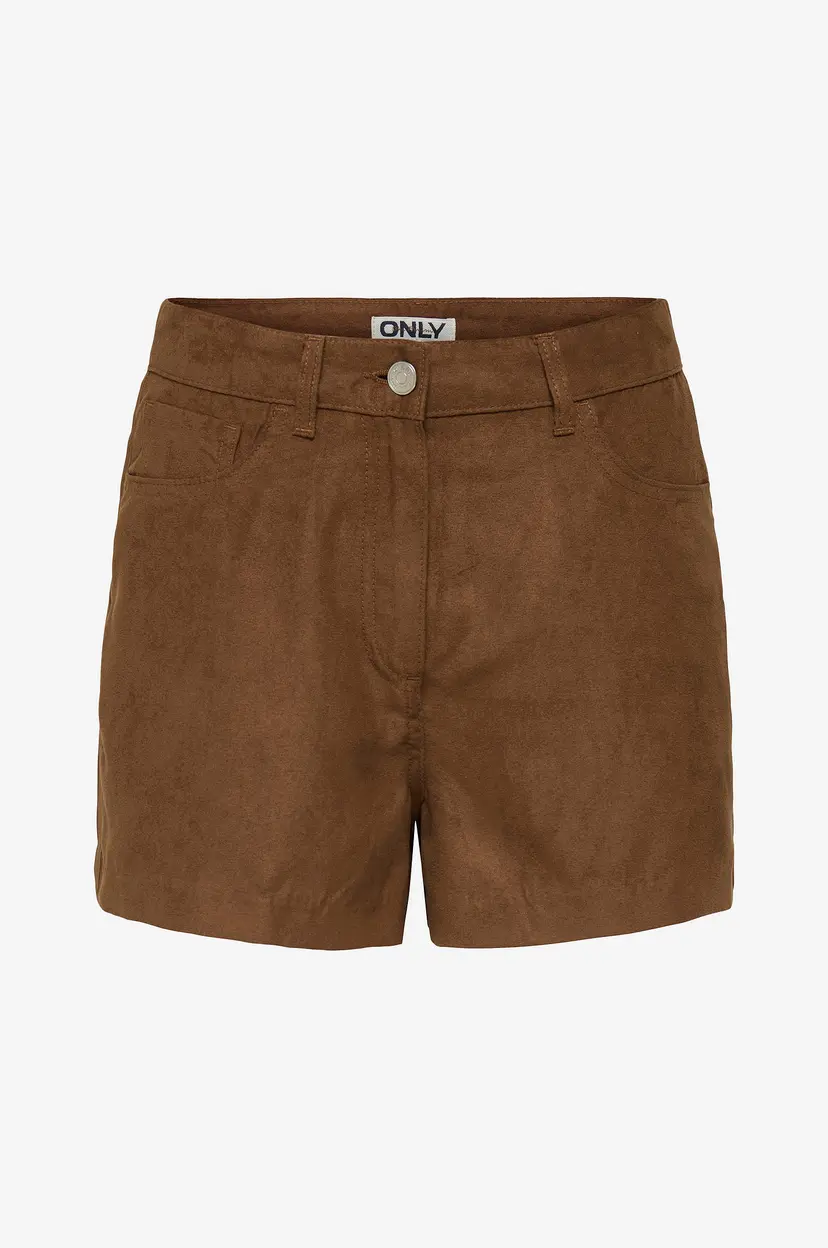 ONLY Shorts onlSandi MW Faux Suede Shorts Pnt - Brun