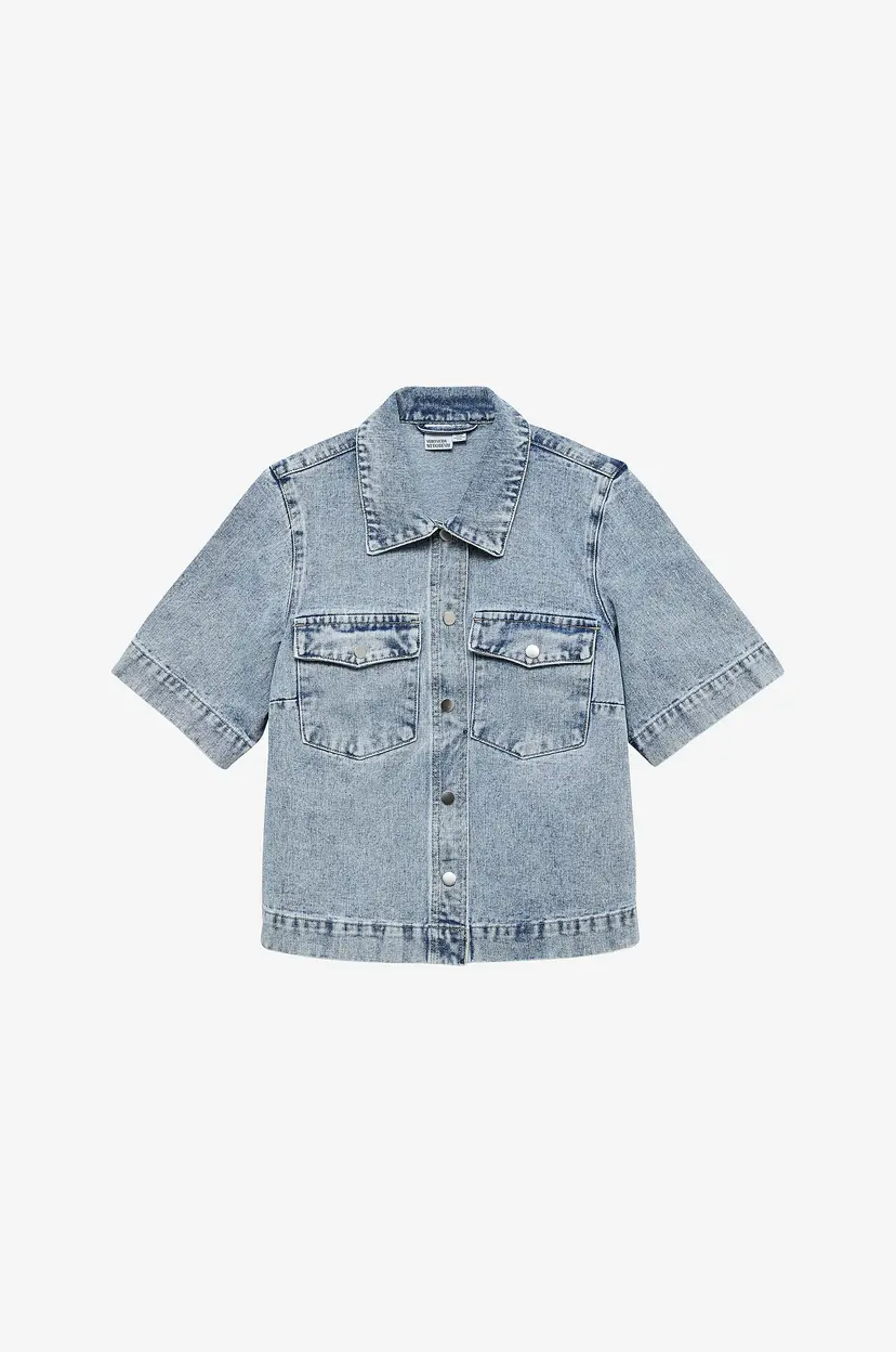 Vero Moda Denimskjorte vmFenja 2/4 Denim Shirt GA - Blå