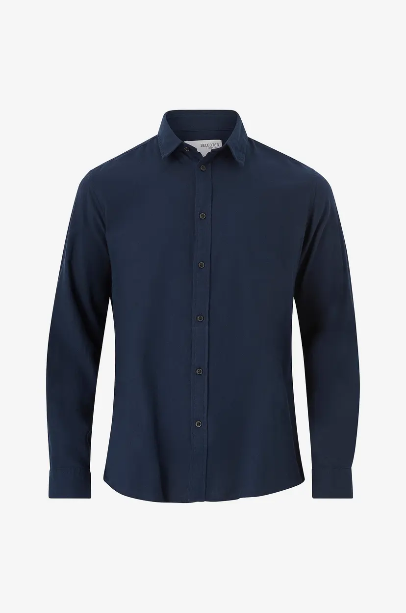 Selected Men Skjorte slhSlimowen Flanel Shirt LS - Blå