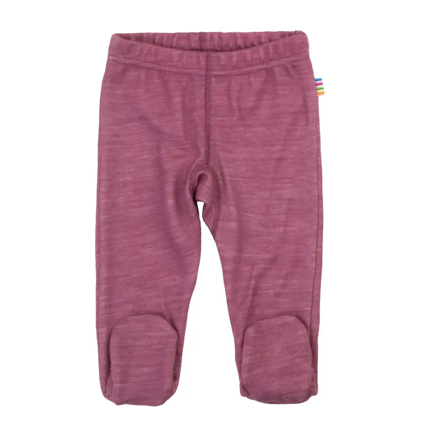 Joha Leggings med fot i ull/bambus Bordeaux