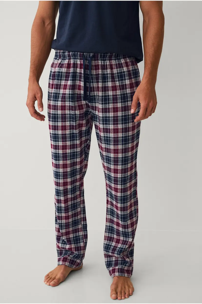 Ellos Collection Pysjbukser i flanell - Blå