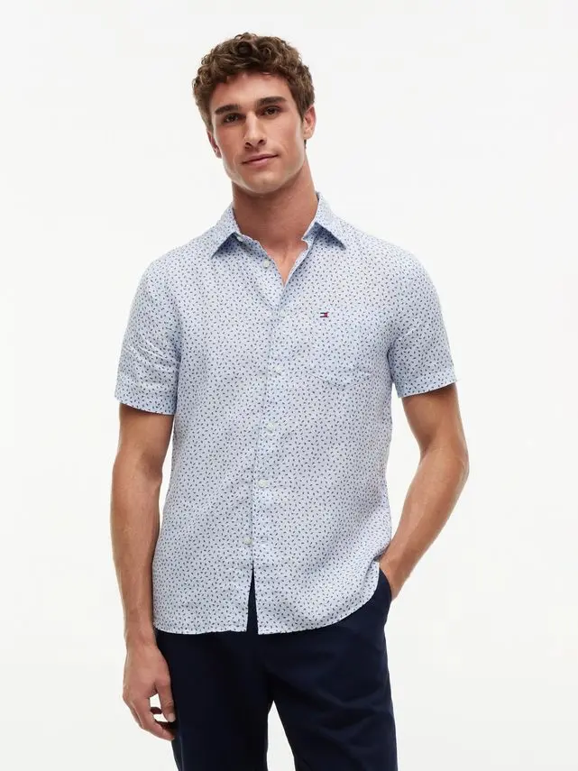 Tommy Hilfiger LINEN SAILING PRINT SS RF SHIRT