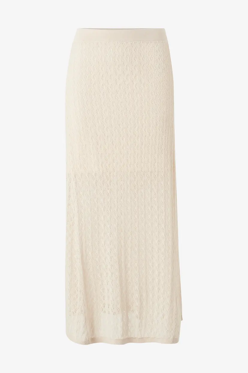 Selected Women Maxi skjørt slfAgny HW Long Knit Skirt - Beige