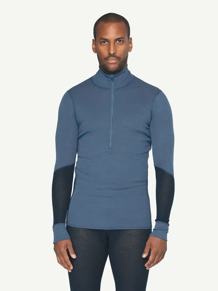Devold Devold - Wool Mesh 190 Zip Neck Herre - Large - Rød