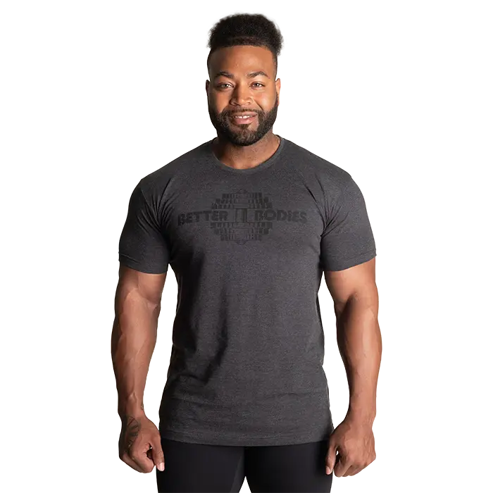 Better Bodies Recruit Tee, Dark Grey Melange