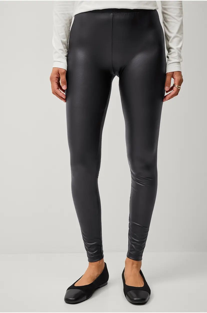 Ellos Collection Leggings i skinnimitasjon - Svart