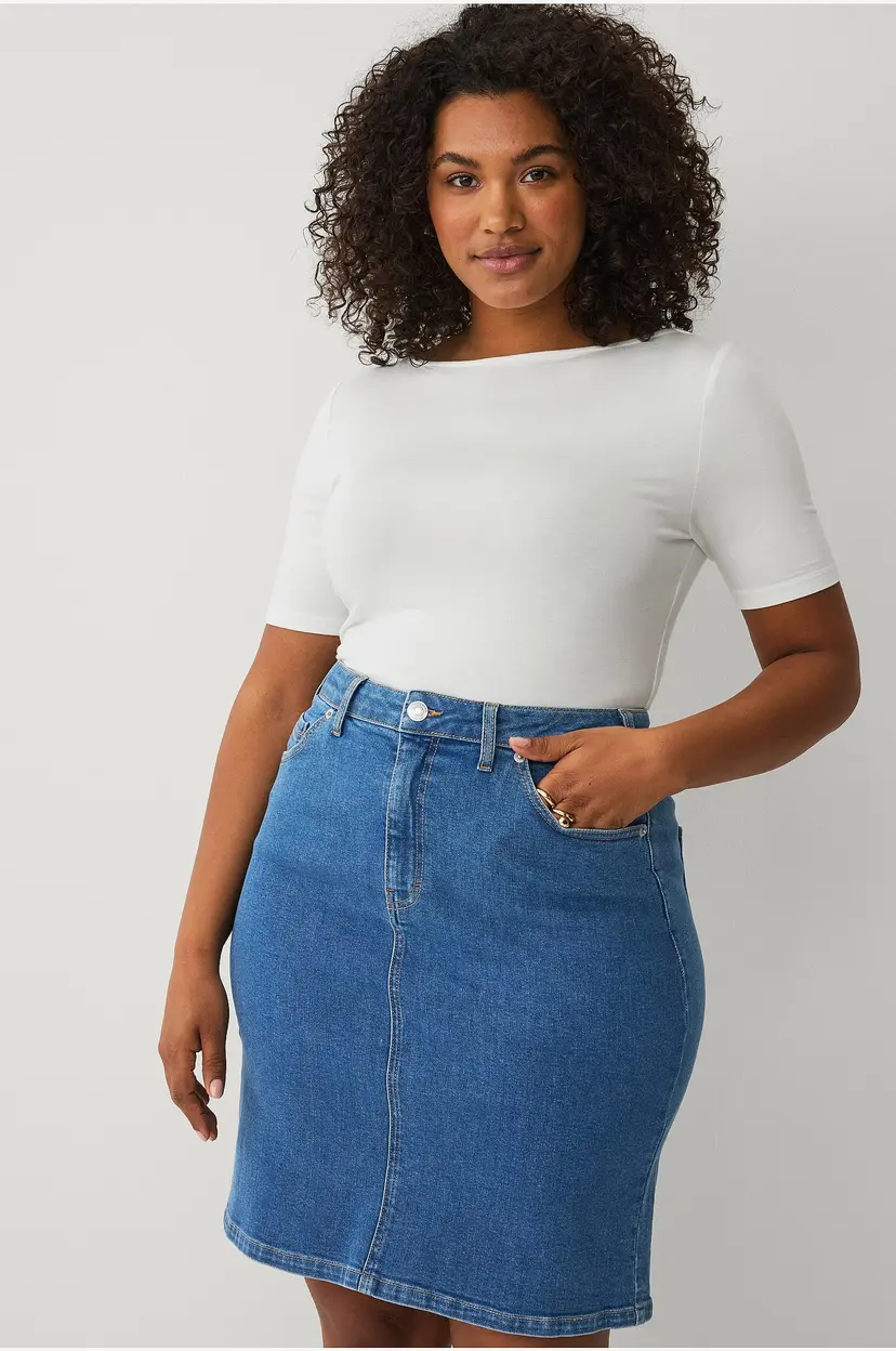 Ellos Plus collection Denim skjørt - Blå