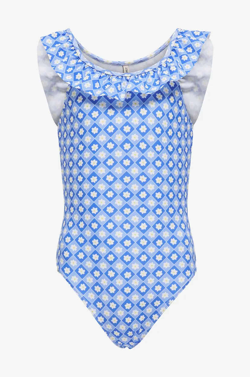 Kids Only Badedrakt kmgMaja Frill Swimsuit - Blå