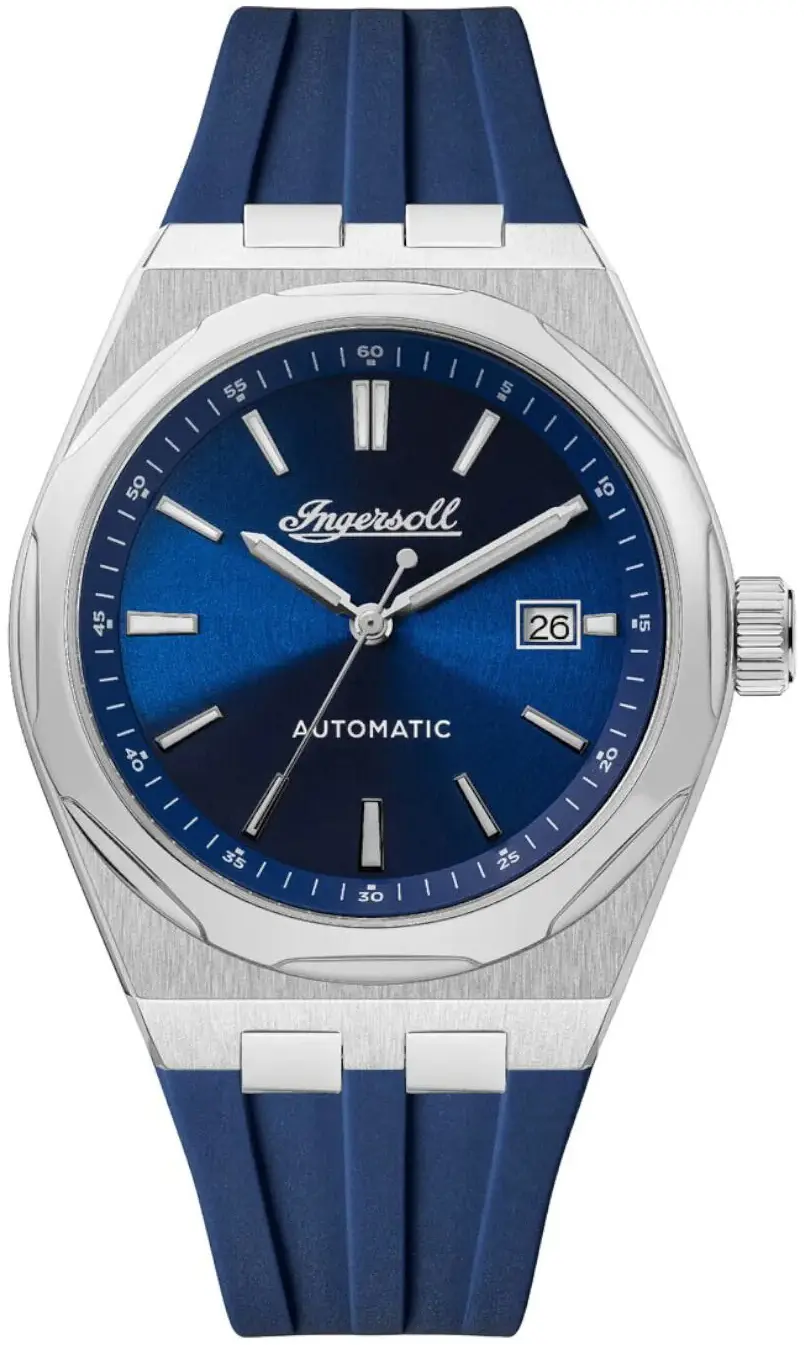 Ingersoll Ingersoll Herreklokke I16802 The Rider Blå/Gummi Ø43 mm
