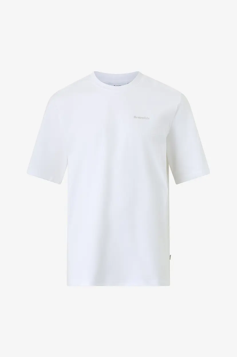 Resteröds T-skjorte Mid Sleeve Logo Tee - Hvit