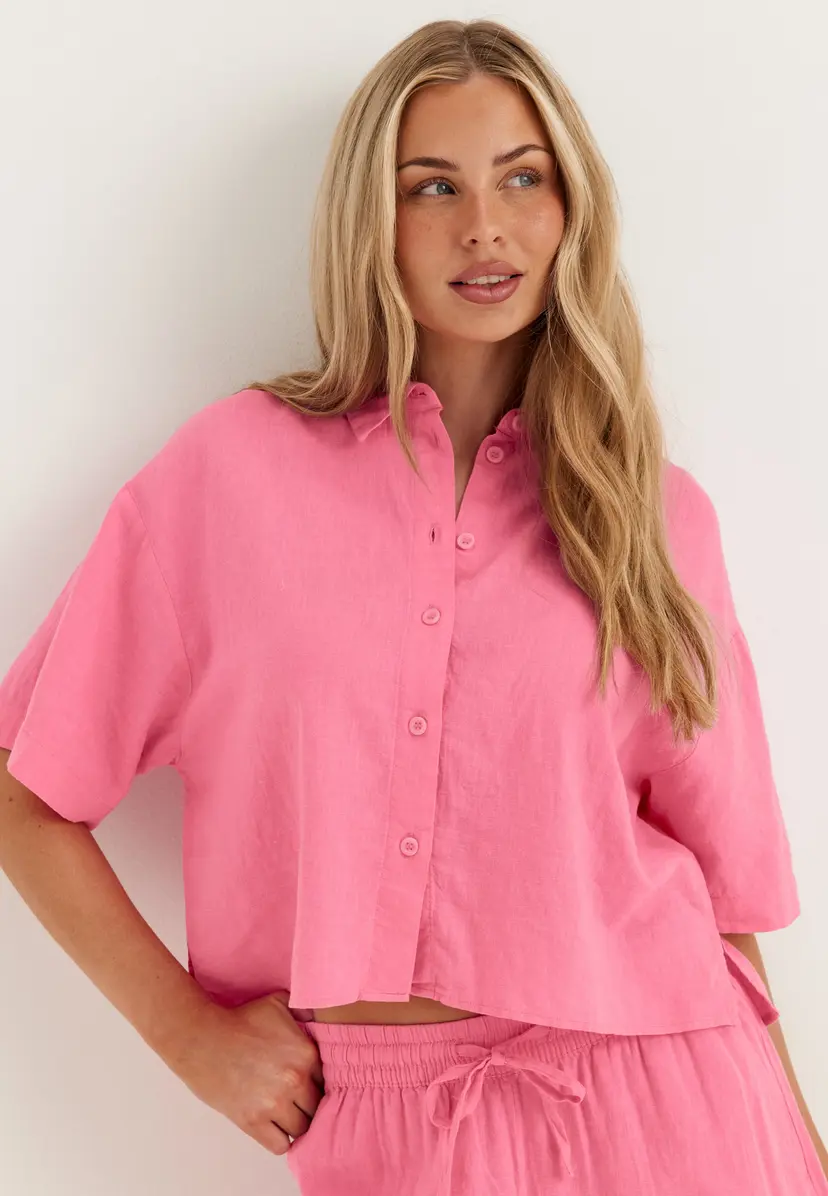 Vero Moda Vmlinn 2/4 SHORT SHIRT WVN NOOS