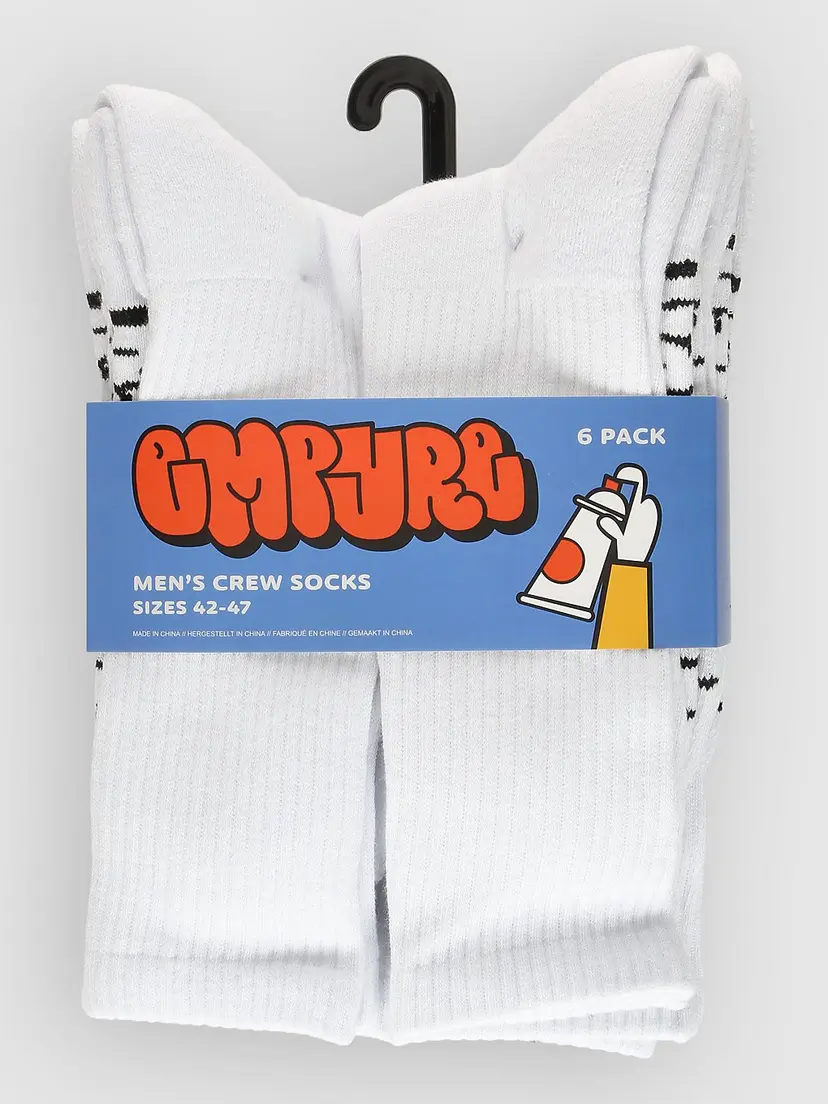 Empyre Empyre Crew 6 Pack Socks hvit