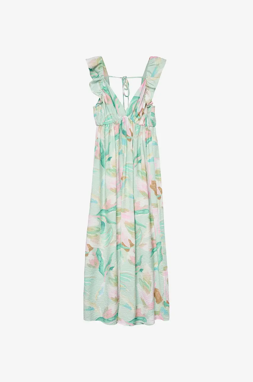 Vero Moda Maxikjole vmJosie SL Ankle Frill Dress - Grønn
