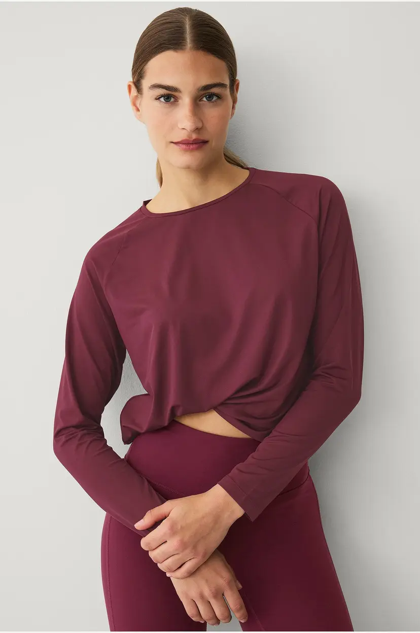 Ellos STUDIO Treningstopp Loose Top Core LS - Rød