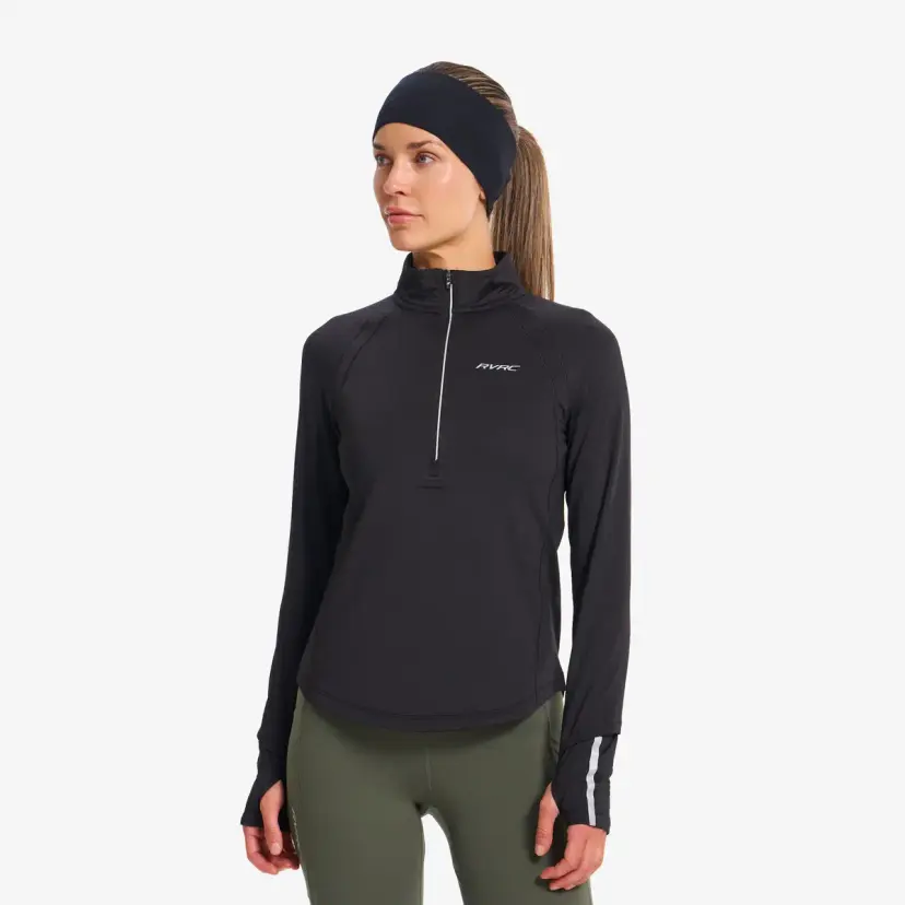 RevolutionRace Discipline Thermo Half-zip Top Dame Black