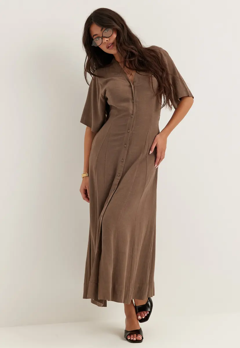 Selected Slfviva Regular Linen Blend Dress