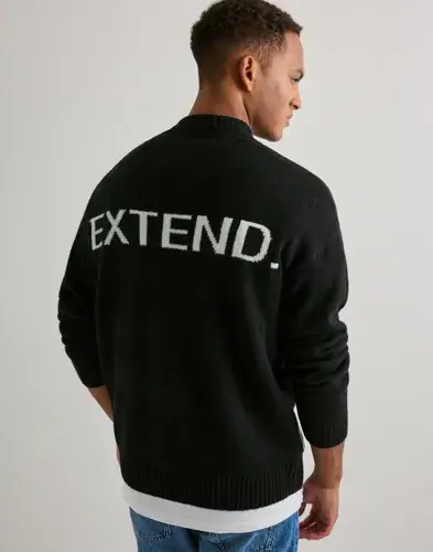 Only & Sons Only & Sons Onspage Rlx Ls Crew Knit Xt Collegegensere Svart